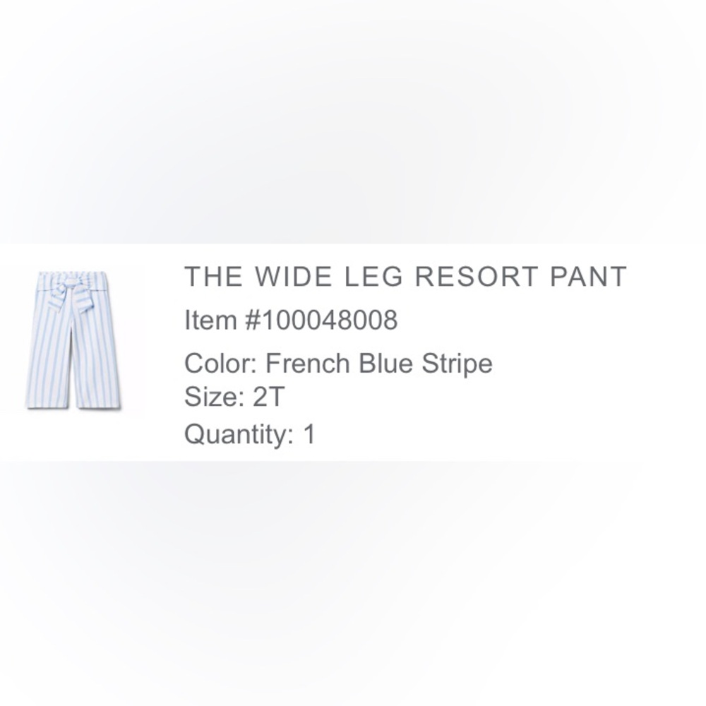 Janie & Jack - Wide Leg Resort Pants 2T